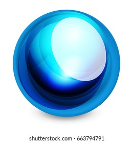 Glaskugel, futuristisches abstraktes Element. Vektorgrafik für Ihren Text, Ihr Foto oder Ihre Nachricht.