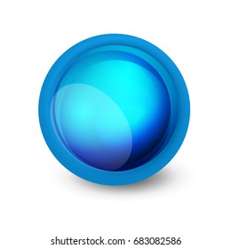 Glass sphere, futuristic abstract element. Vector illustration for your text, photo inside or message.