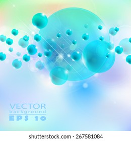 glass sphere glowing background, vector illustration