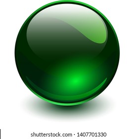 Glass Sphere Green Vector Shiny Ball Stock Vector (Royalty Free ...