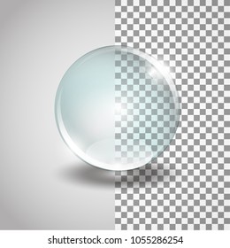 Glass sphere. Isolated vector illustration