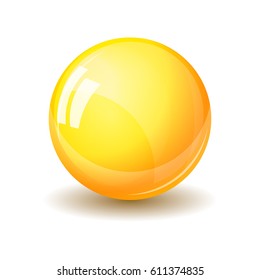 Glass sphere, realistic vector illustration