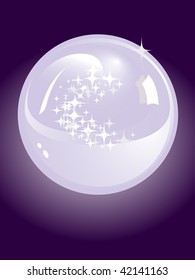 glass sphere  with star