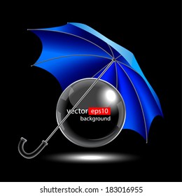  Glass Sphere under umbrella