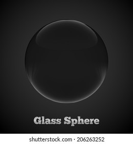 Glass Sphere. Vector illustration.