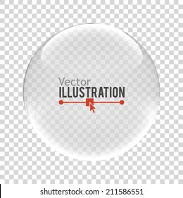 Glass sphere. Vector illustration.