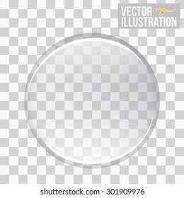 Glass sphere. Vector Glass. Vector illustration. 