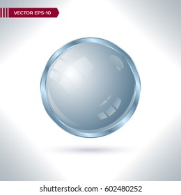 Glass sphere, vector illustration.