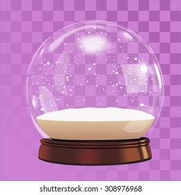 glass sphere vector on a transparent background