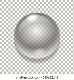 Glass sphere  or Water drop with transparency.
