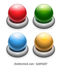 Glaskugeln, 3D-Vektorgrafik.