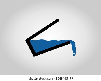 a glass with spilled water concept