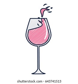glass splashing wine icon - Shutterstock ID 643741513