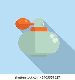 Icono de pulverizador de vidrio vector plano. Lavado atomizador. Rompecabezas del aire