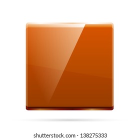 Placa cuadrada de color de vidrio. Vector