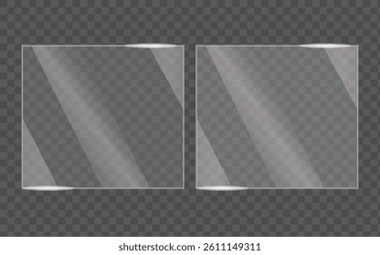 Glass square set realistic on transparent background editable vector
Vector icon glass