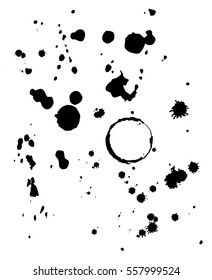 Glass stain circle and drops