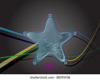 glass star abstract vector