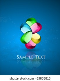 Glass stones. Eps10 vector glossy background