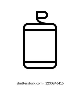 glass storage jar processed food editable outline icon.