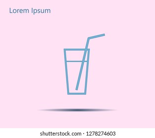 A glass with a straw icon