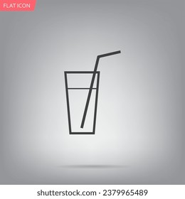 A glass with a straw icon