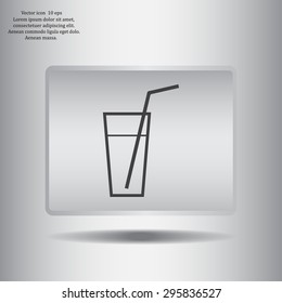 A glass with a straw icon