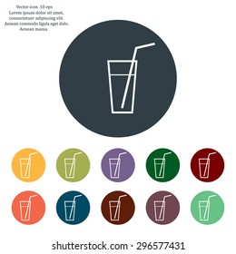 A glass with a straw icon