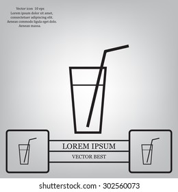 A glass with a straw icon