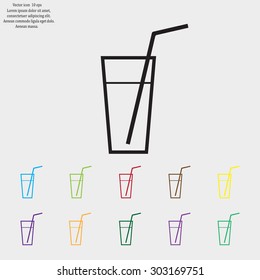 A glass with a straw icon