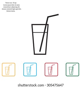 A glass with a straw icon