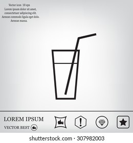 A glass with a straw icon