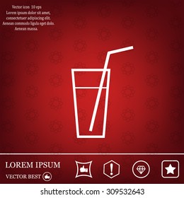 A glass with a straw icon