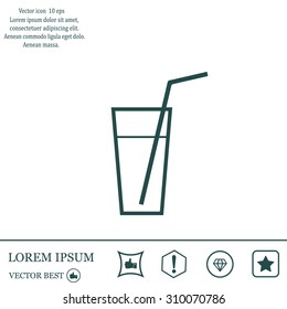 A glass with a straw icon
