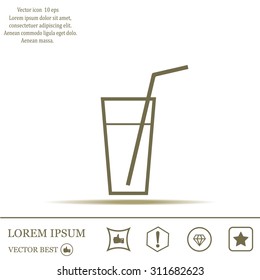A glass with a straw icon