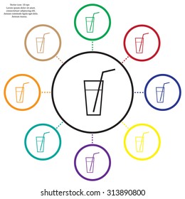 A glass with a straw icon