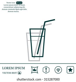 A glass with a straw icon