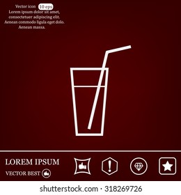 A glass with a straw icon