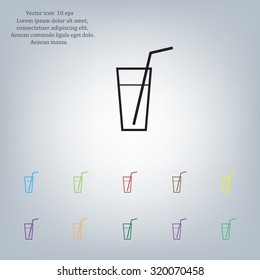 A glass with a straw icon