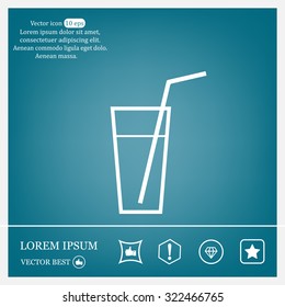 A glass with a straw icon