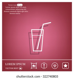 A glass with a straw icon
