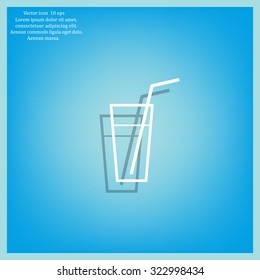 A glass with a straw icon
