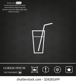 A glass with a straw icon