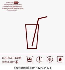A glass with a straw icon