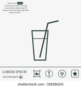 A glass with a straw icon