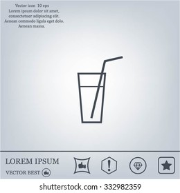 A glass with a straw icon