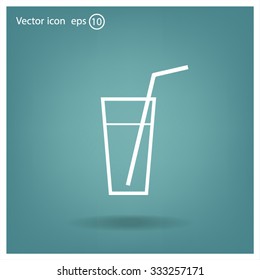 A glass with a straw icon