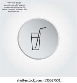 A glass with a straw icon