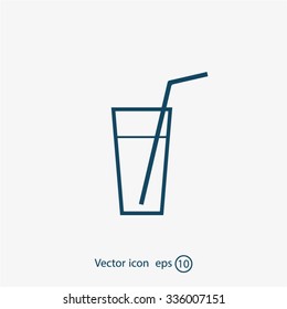 A glass with a straw icon