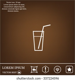 A glass with a straw icon